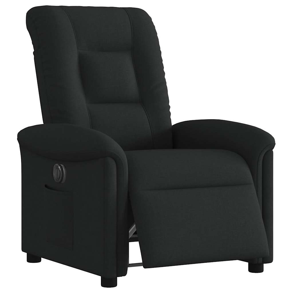 Vidaxl fauteuil verstelbaar elektrisch stof zwart