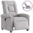 Vidaxl fauteuil elektrisch verstelbaar stof wolk grijs