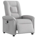 Vidaxl fauteuil elektrisch verstelbaar stof wolk grijs