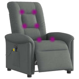 Vidaxl massagestoel elektrisch verstelbaar stof donkergrijs
