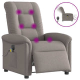 Vidaxl massagestoel elektrisch verstelbaar stof taupe