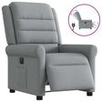 Vidaxl fauteuil elektrisch verstelbaar stof lichtgrijs