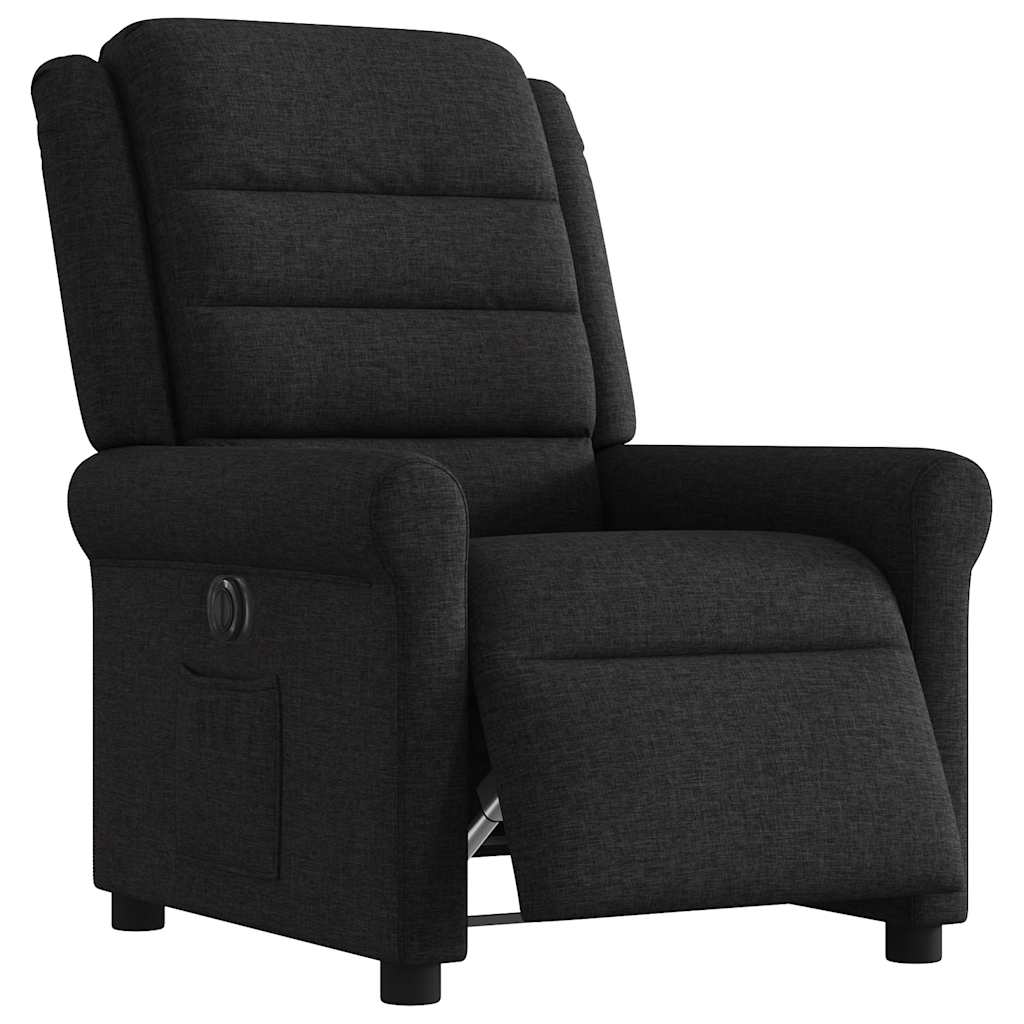 Vidaxl fauteuil verstelbaar elektrisch stof zwart