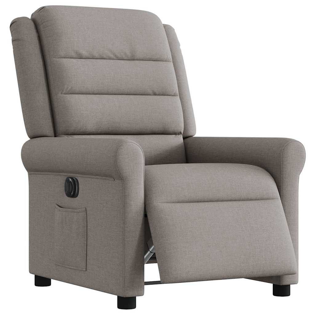 Vidaxl fauteuil verstelbaar elektrisch stof taupe