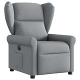 Vidaxl fauteuil elektrisch verstelbaar stof lichtgrijs