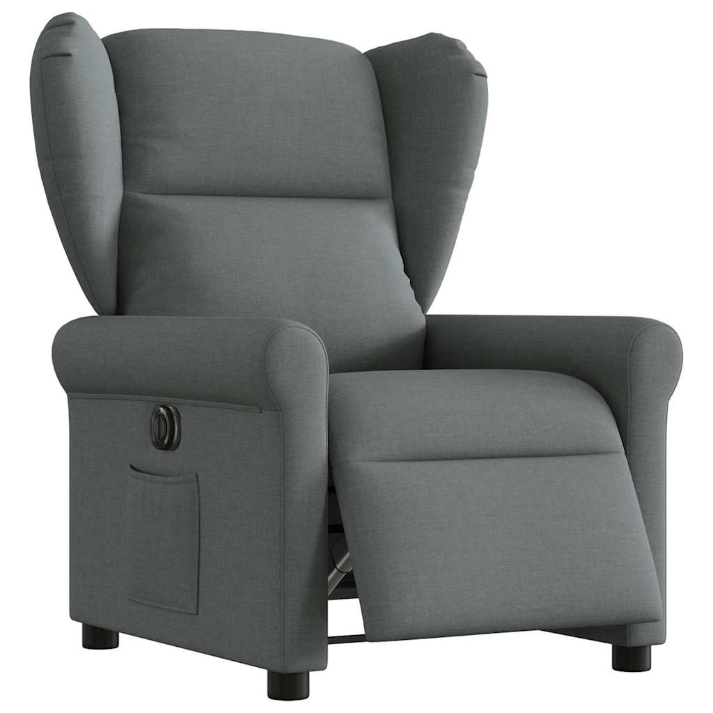 Vidaxl fauteuil elektrisch verstelbaar stof donkergrijs