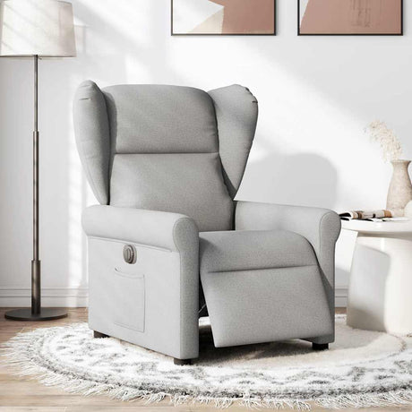 Vidaxl fauteuil elektrisch verstelbaar stof wolk grijs