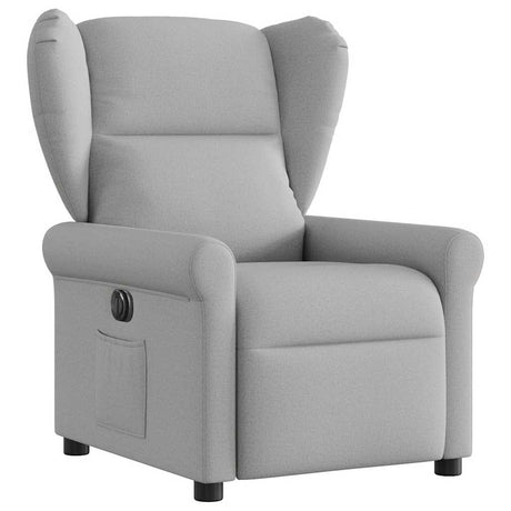 Vidaxl fauteuil elektrisch verstelbaar stof wolk grijs