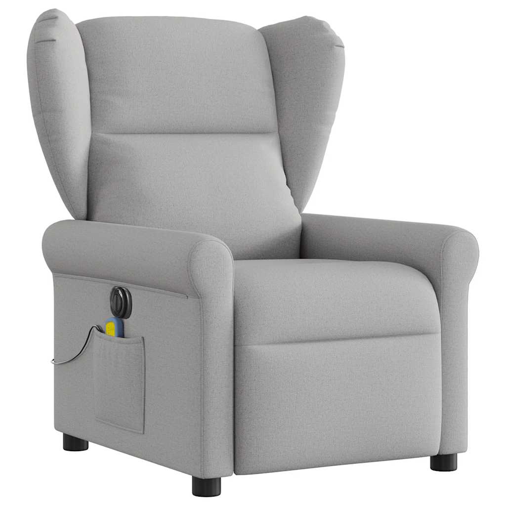 Vidaxl massagestoel elektrisch verstelbaar stof wolk grijs