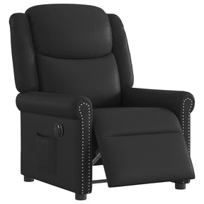 Vidaxl fauteuil elektrisch verstelbaar kunstleer glanzend zwart