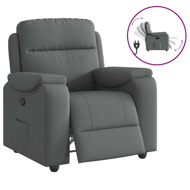 Vidaxl relaxfauteuil donkergrijze stof