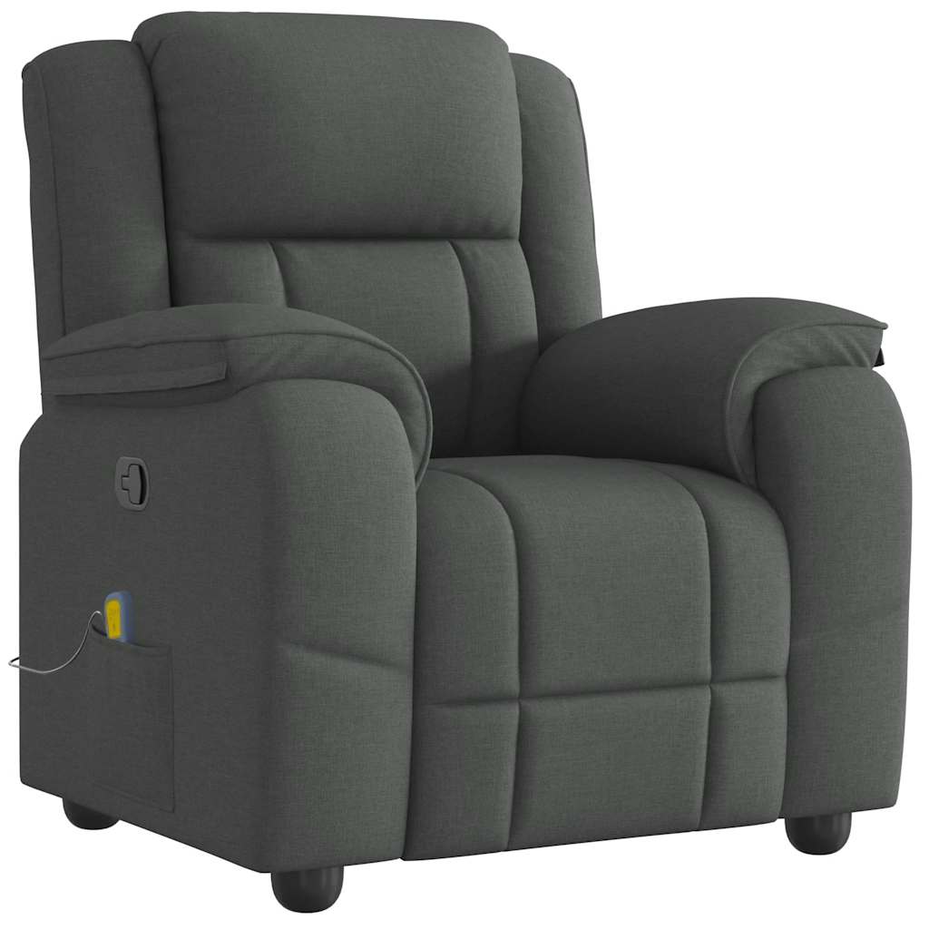 Vidaxl massagestoel in donkergrijze stof