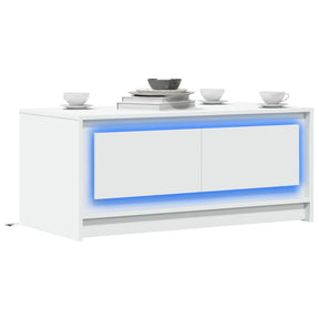 Vidaxl salontafel met led-verlichting bewerkt hout wit