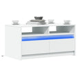 Vidaxl salontafel met led-verlichting bewerkt hout wit