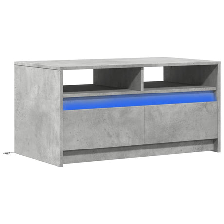 Vidaxl salontafel met led-verlichting bewerkt hout betongrijs