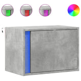 Vidaxl nachtkastjes met led's 2 st wandgemonteerd betongrijs