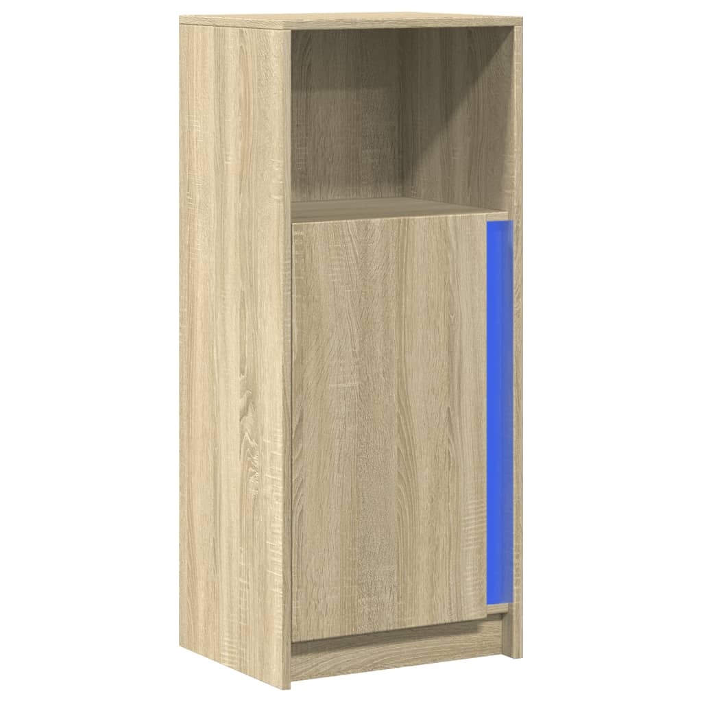 Vidaxl dressoir met led 42,5x34x100 cm bewerkt hout sonoma eikenkleur