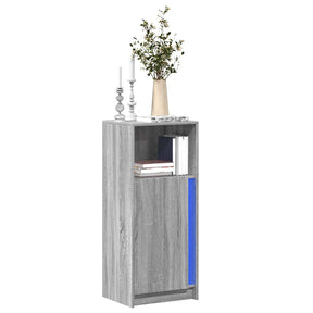 Vidaxl dressoir met led 42,5x34x100 cm bewerkt hout grijs sonoma eiken