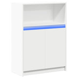 Vidaxl dressoir met led 72x34x100 cm bewerkt hout wit