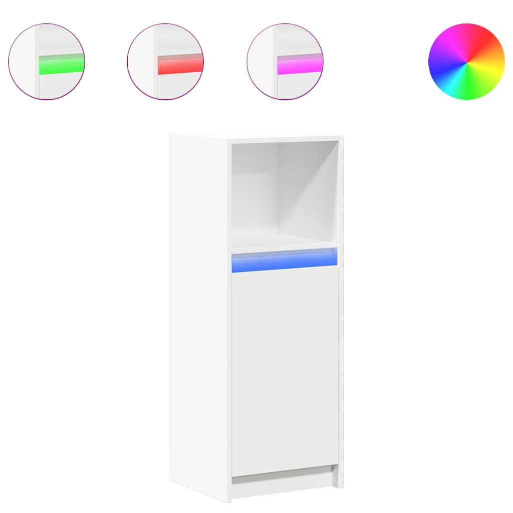 Vidaxl dressoir met led 38x34x100 cm bewerkt hout wit