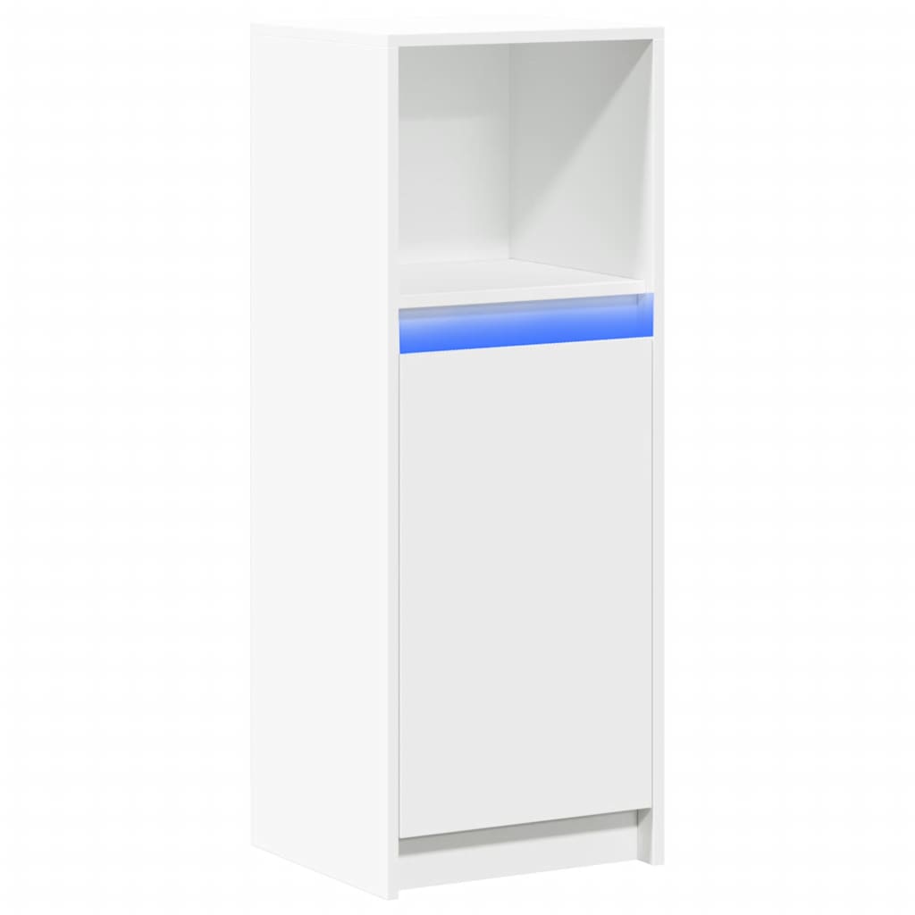 Vidaxl dressoir met led 38x34x100 cm bewerkt hout wit