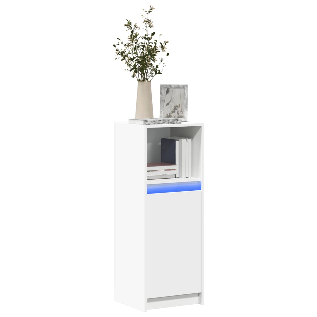 Vidaxl dressoir met led 38x34x100 cm bewerkt hout wit