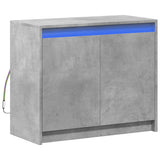 Vidaxl dressoir met led 72x34x61 cm bewerkt hout betongrijs