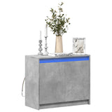 Vidaxl dressoir met led 72x34x61 cm bewerkt hout betongrijs