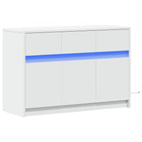 Vidaxl tv-meubel met led 91x34x61 cm bewerkt hout wit