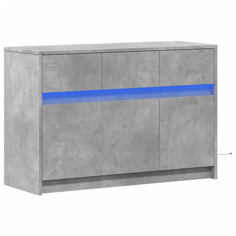 Vidaxl tv-meubel met led 91x34x61 cm bewerkt hout betongrijs