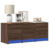Vidaxl tv-meubel met led 97x34x40 cm bewerkt hout bruin eikenkleurig