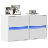 Vidaxl tv-wandmeubels 2 st met led-verlichting 41x31x45 cm wit