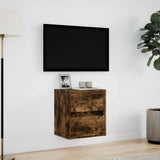 Vidaxl tv-wandmeubel met led-verlichting 41x31x45 cm gerookt eiken