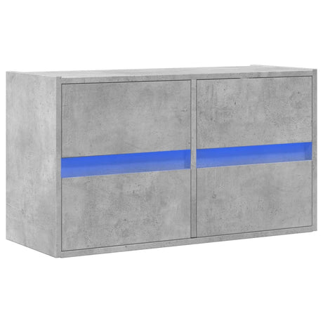 Vidaxl tv-wandmeubel met led-verlichting 80x31x45 cm betongrijs