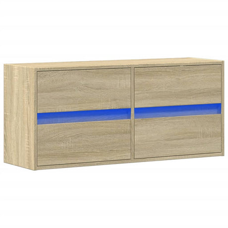Vidaxl tv-wandmeubel met led-verlichting 100x31x45 cm sonoma eiken
