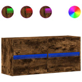 Vidaxl tv-wandmeubel met led-verlichting 100x31x45 cm gerookt eiken