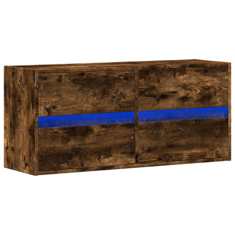 Vidaxl tv-wandmeubel met led-verlichting 100x31x45 cm gerookt eiken