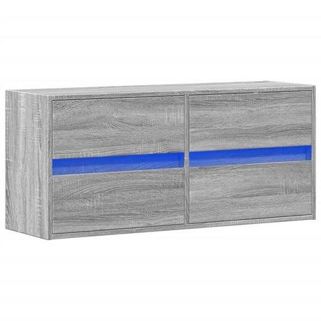 Vidaxl tv-wandmeubel met led-verlichting 100x31x45 cm grijs sonoma