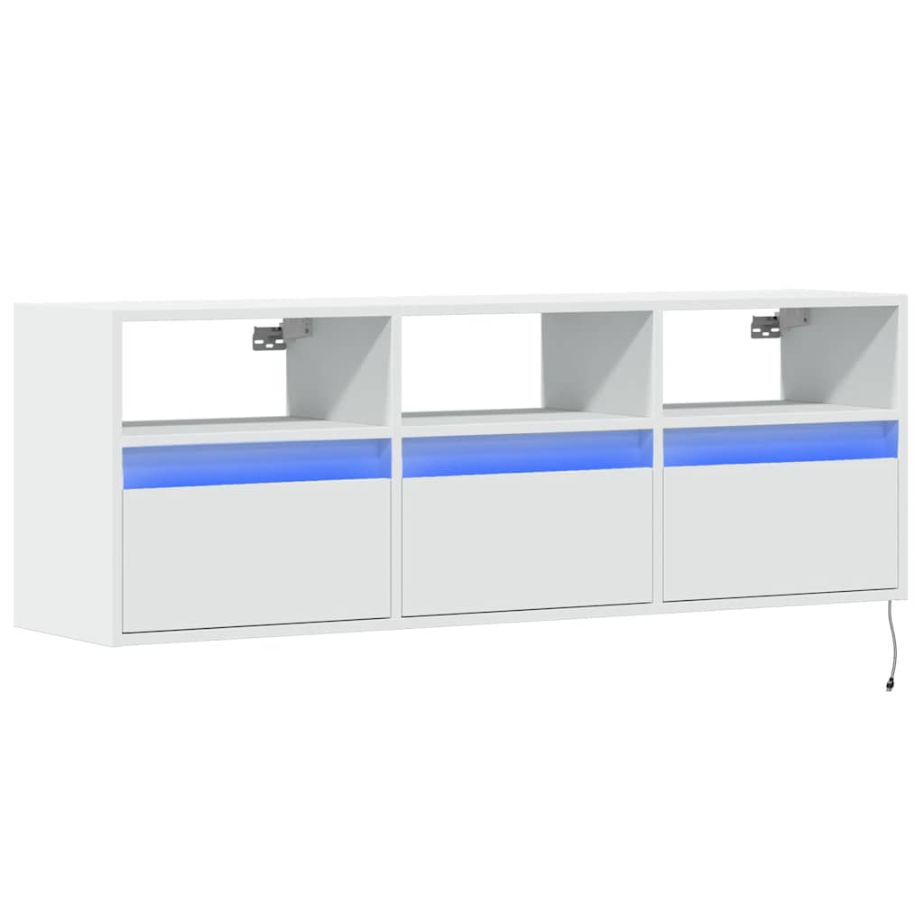 Vidaxl tv-wandmeubel met led-verlichting 130x31x45 cm wit