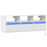 Vidaxl tv-wandmeubel met led-verlichting 130x31x45 cm wit