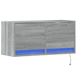 Vidaxl tv-wandmeubel met led 80x31x35 cm grijs sonoma eikenkleurig