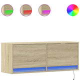 Vidaxl tv-wandmeubel met led-verlichting 100x31x35 cm sonoma eiken