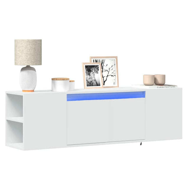 Vidaxl tv-wandmeubel met led-verlichting 135x31x39,5 cm wit