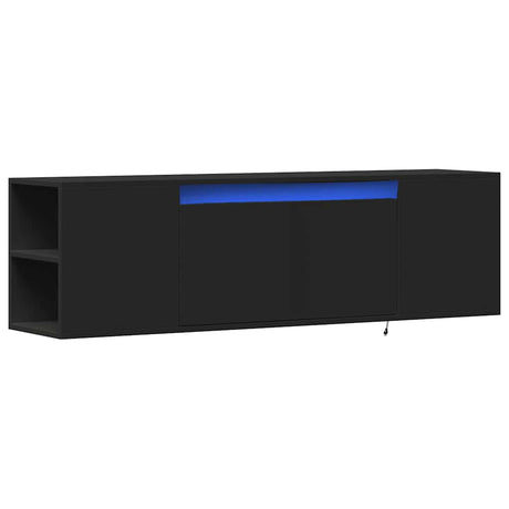 Vidaxl tv-wandmeubel met led-verlichting 135x31x39,5 cm zwart
