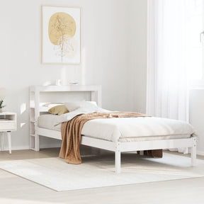 Vidaxl bedframe zonder matras massief grenenhout wit 75x190 cm