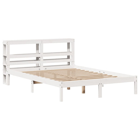 Vidaxl bedframe zonder matras massief grenenhout wit 120x200 cm