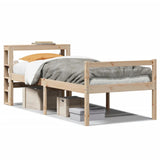 Vidaxl seniorenbed met hoofdbord massief grenenhout 75x190 cm