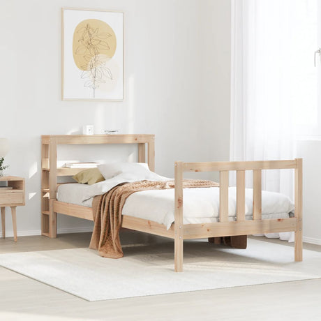 Vidaxl bedframe met hoofdbord massief grenenhout 90x190 cm