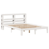 Vidaxl bedframe met hoofdbord massief grenenhout wit 120x190 cm