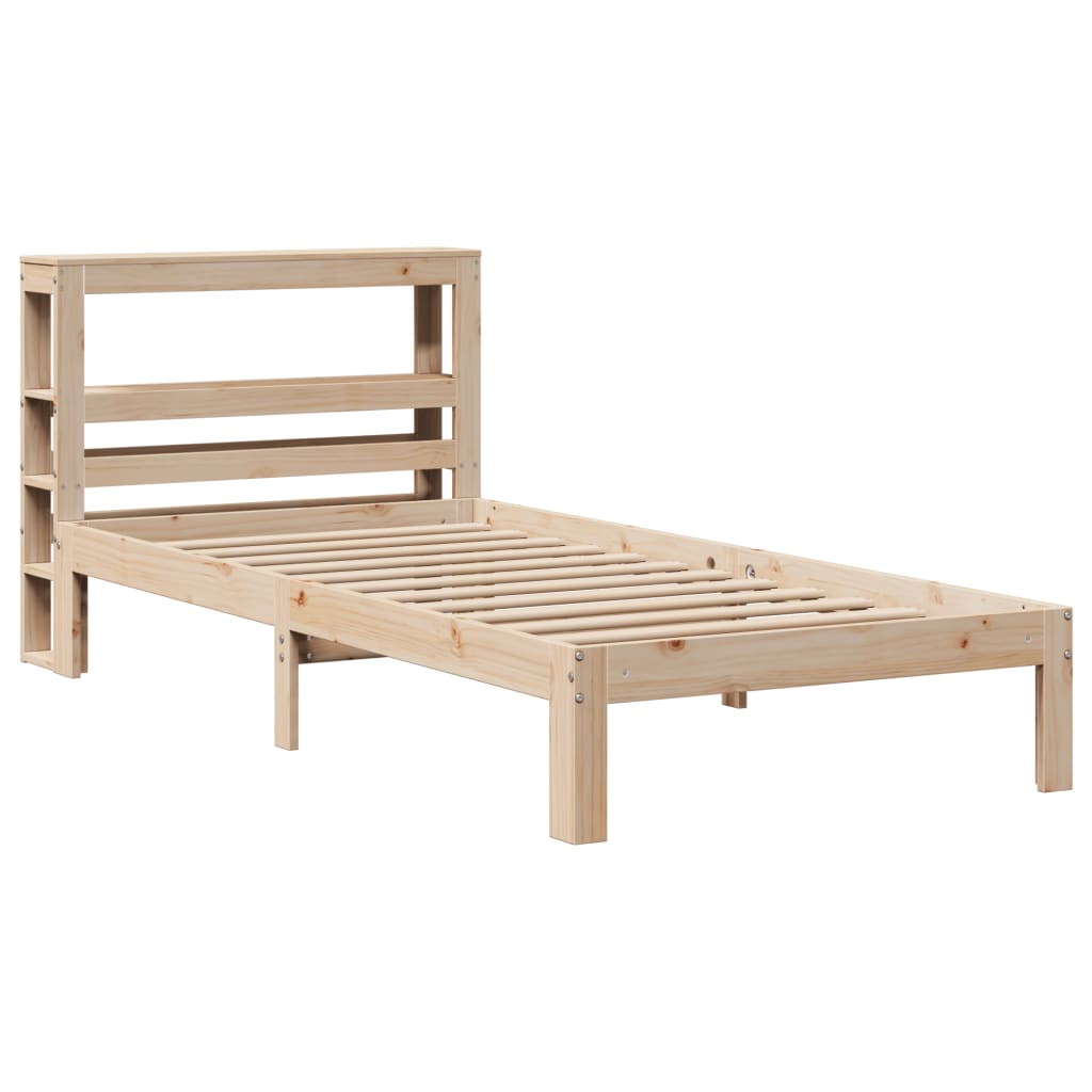 Vidaxl bedframe met hoofdbord massief grenenhout 90x200 cm